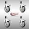 Service Caster 5 Inch 316SS Thermoplastic Rubber Swivel 1-5/8 Inch Stem Caster Set Lock Brake SCC-SS316TTLEX20S514-TPRB-158-4 - alternate 3